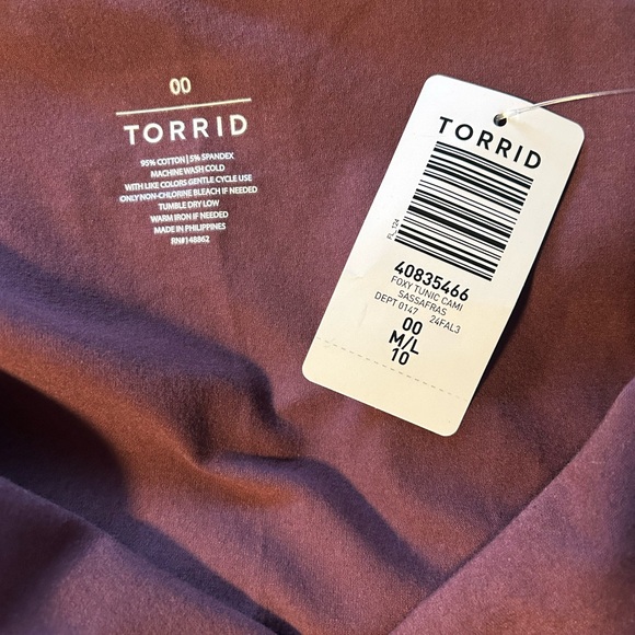 NWT Torrid M/L Foxy Cami Tank Top Sassafras Size 00 - Picture 6 of 11